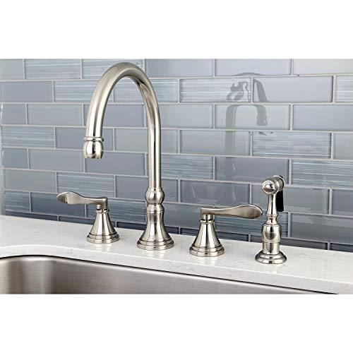 8 inch Satin Nickel Kitchen Faucet with Brass Sprayer K71162