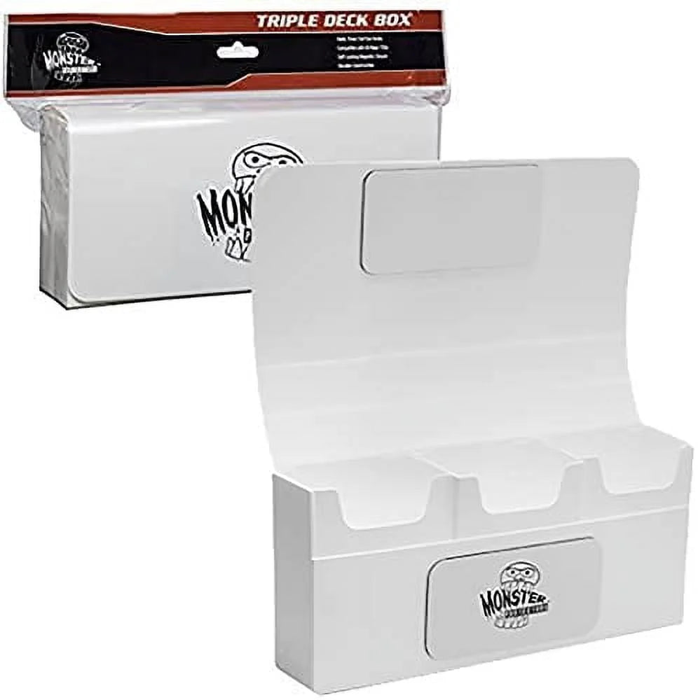 White Self-Locking Magnetic Closure Trading Card Storage Box X5044