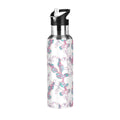 Stainless Steel Insulated Thermos Vacuum Flask Water Bottle with Straw Lid A4334