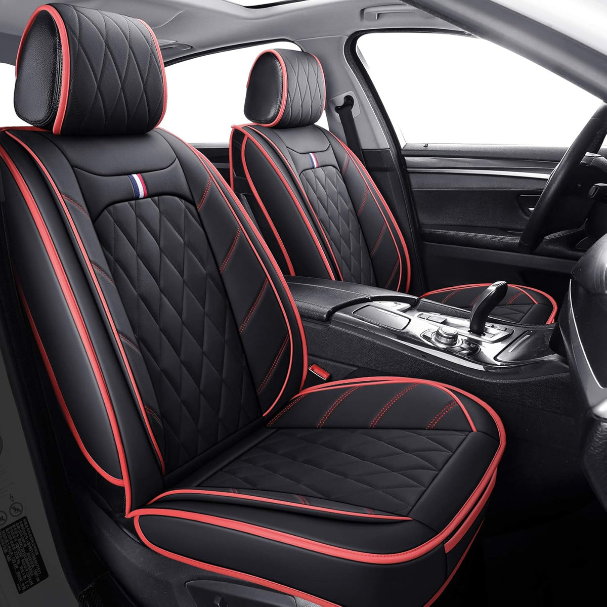 2 PCS Front Waterproof Leather Non-Slip Seat Covers R8307