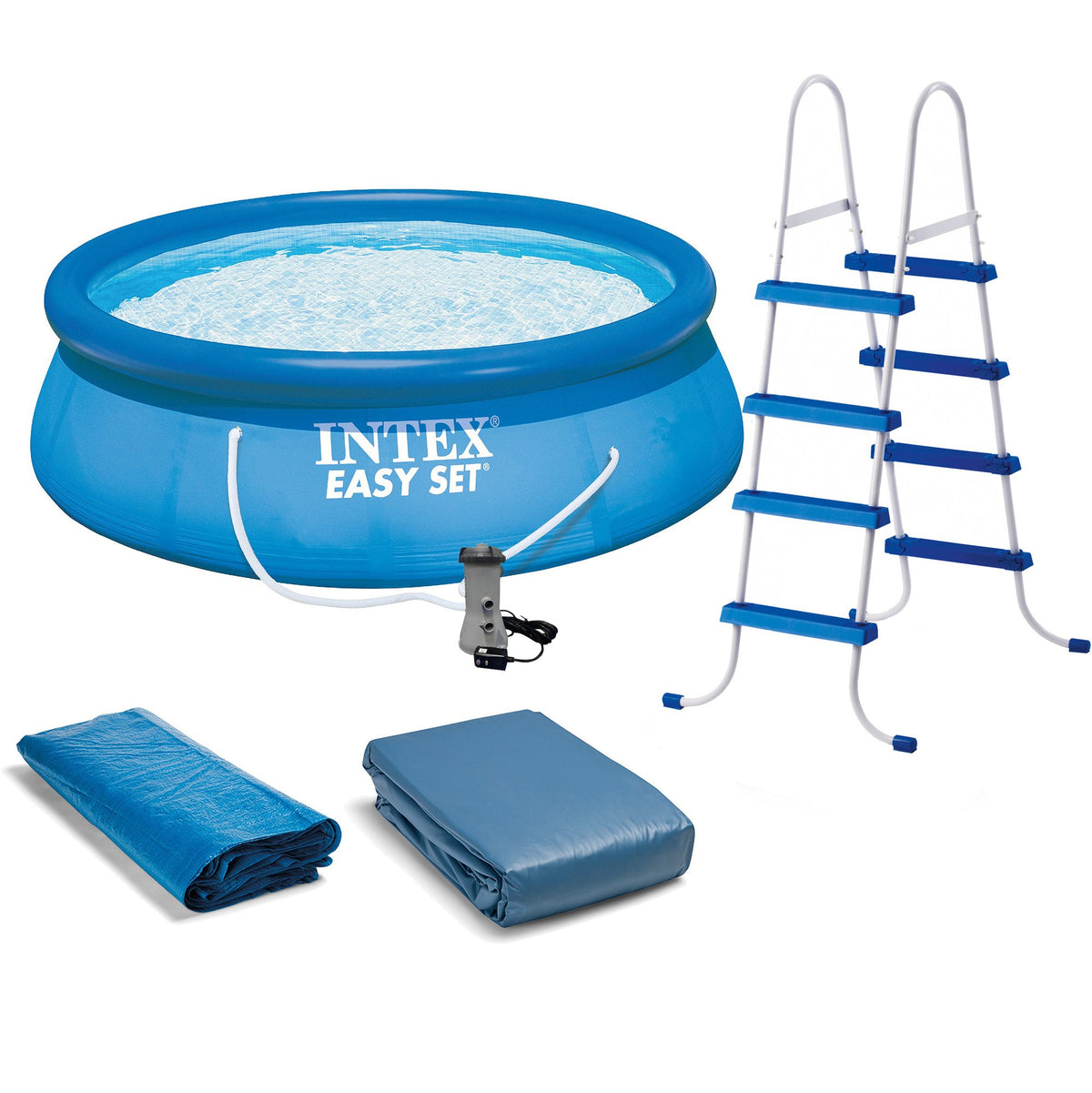 15 x48" Inflatable Pool with Ladder, Pump and Maintenance Kit W721