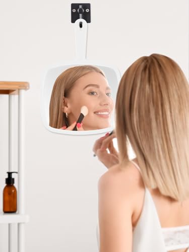 Extra Large Handheld Salon Mirror with Handle Black 12.4" Lx 9" W S1136