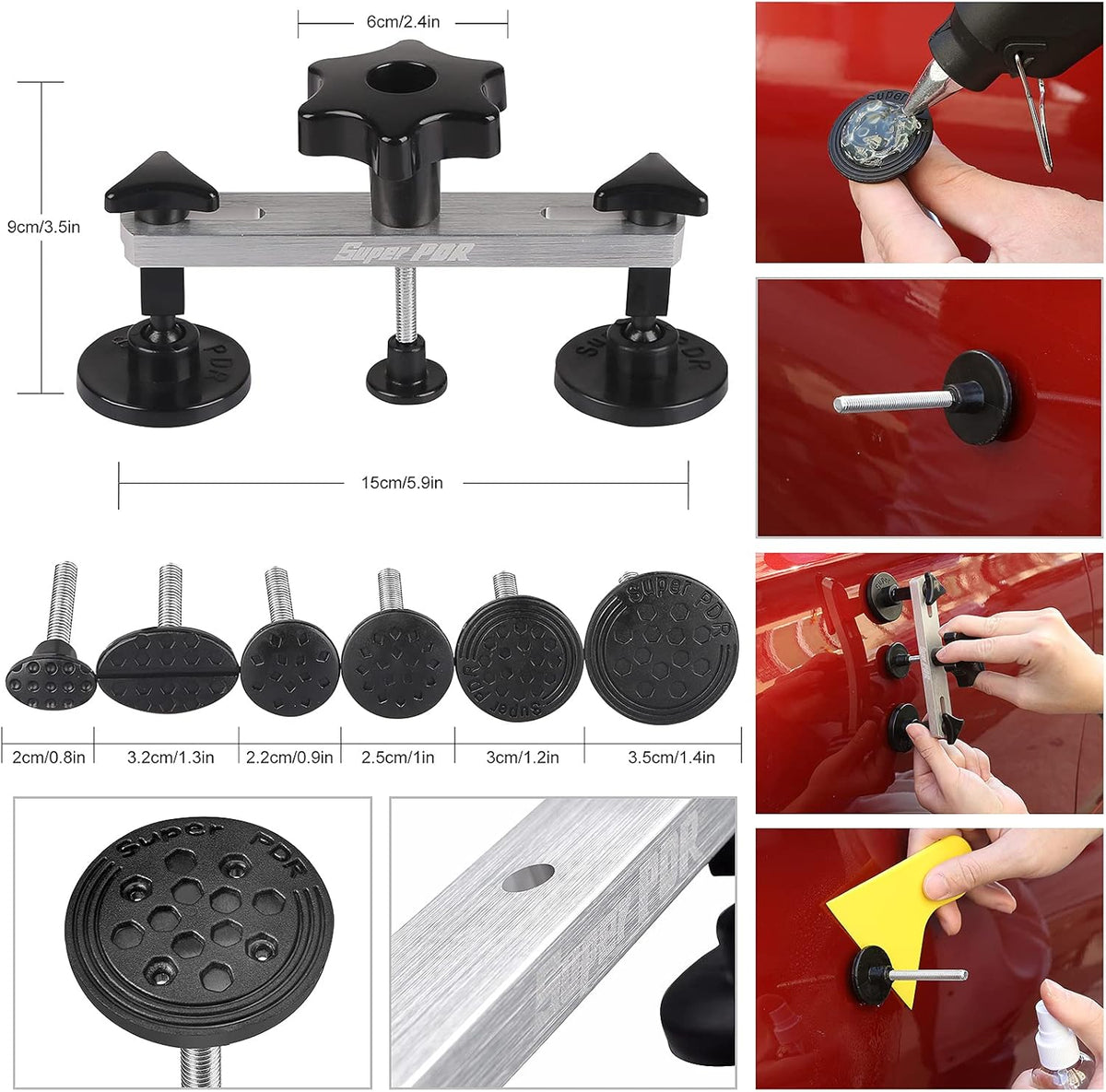 Dent Puller PDR Tools Car Paintless Dent Repair Tool Kit Pack of 2 B2385