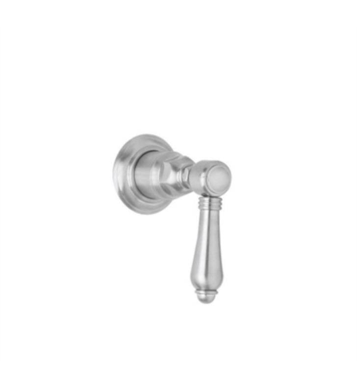 Satin Unlacquered Brass Volume Control and 4-Port Diverter Trim with Lever Handle C70782