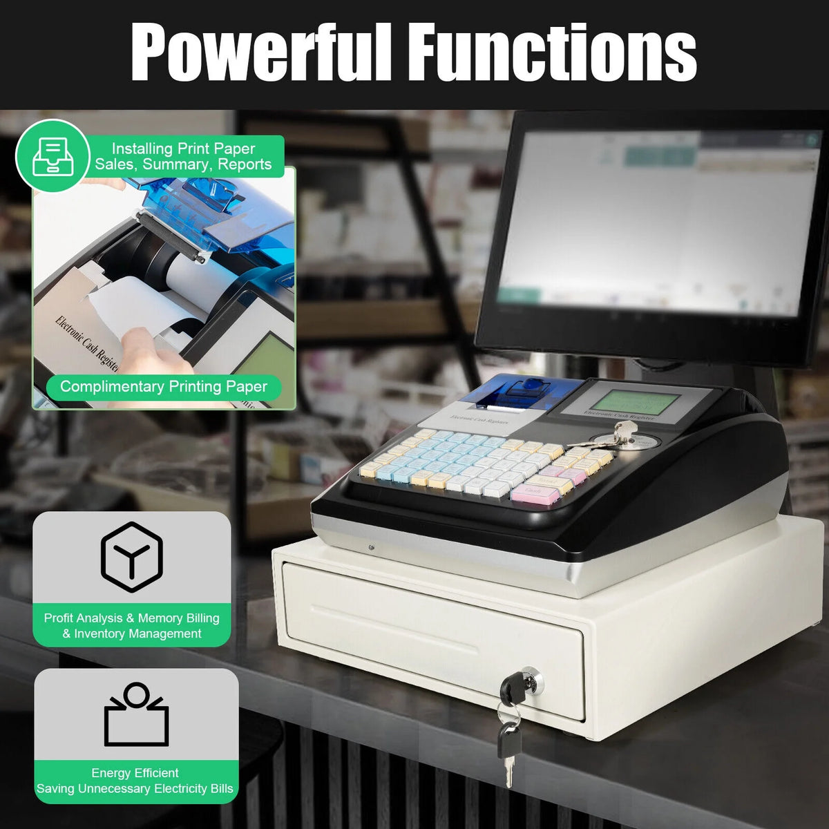 48 Keys Electronic Cash Register H6315