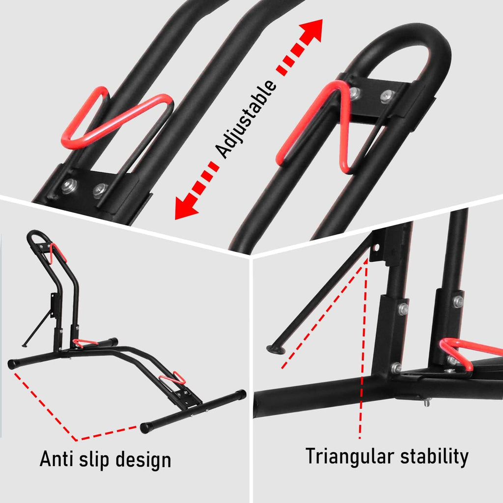 Vertical Bike Rack, Adjustable Indoor and Outdoor Bicycle Stand Rack, Fits Most 20''-28'' Bikes Q73235