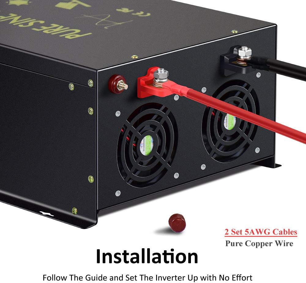 8000W Pure Sine Wave Power Inverter DC 36V to AC 120V S1327