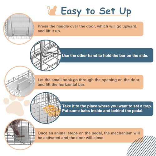 32" X 12.5" X 12" Steel Animal Cage Trap G3780
