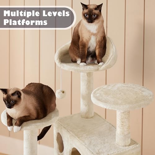 54in Cat Tree Tower Condo Furniture Scratch Post O479217