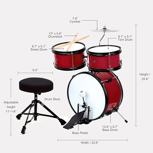 5-Piece Kids Drum Set with 13" Bass Drum I478