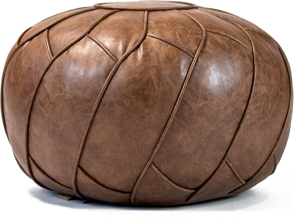 Faux Leather Pouf Ottoman Footstool A10475