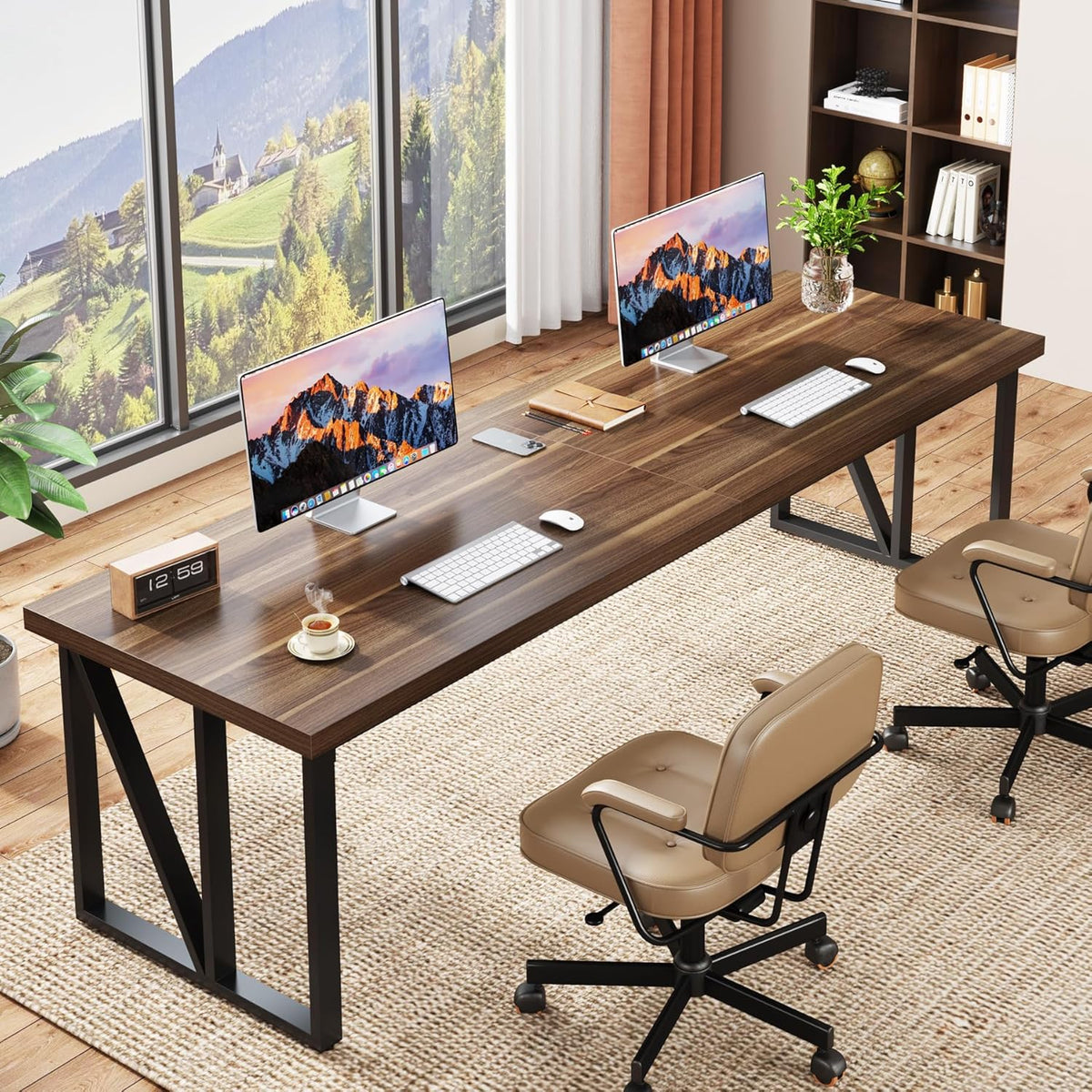 78.7 Inches Extra Long Double Wood Desk T35161