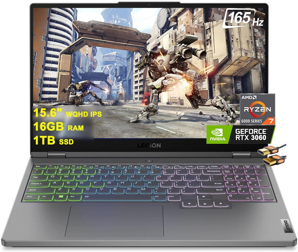 15.6" WQHD IPS 165Hz Gaming Laptop with AMD Ryzen 7 6800H 16GB RAM 1TB SSD RTX 3060 L3303