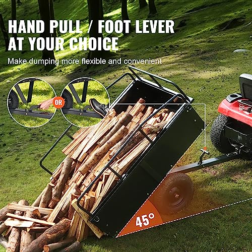 750-Pound 15 Cubic Feet Steel Dump Cart with Removable Sides C702