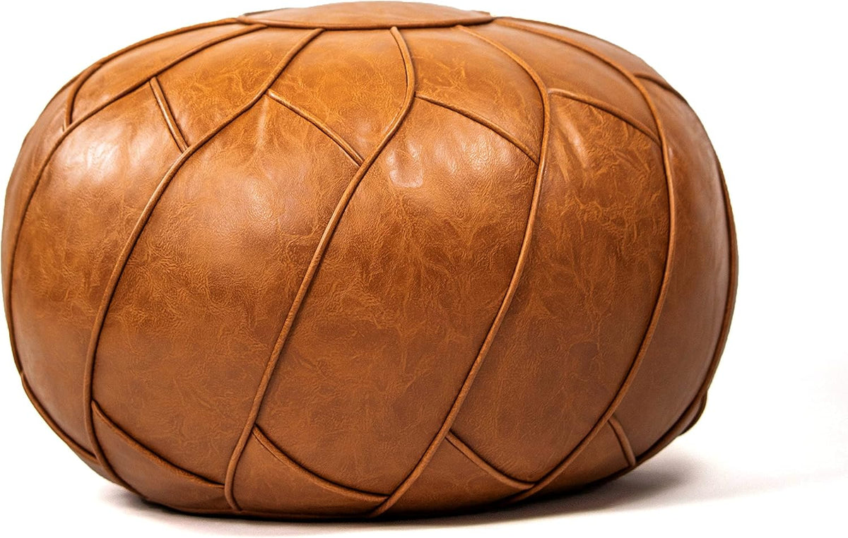 Faux Leather Pouf Ottoman Footstool A10475