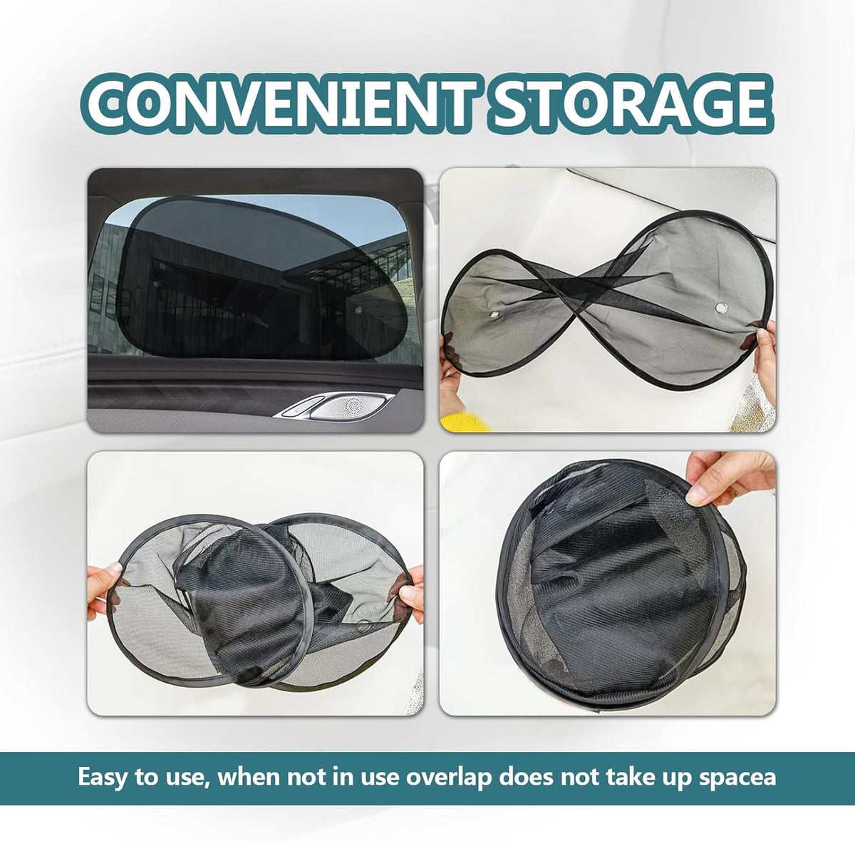 2PCS Universal Side Window Car Sun Shades (Large) C217378