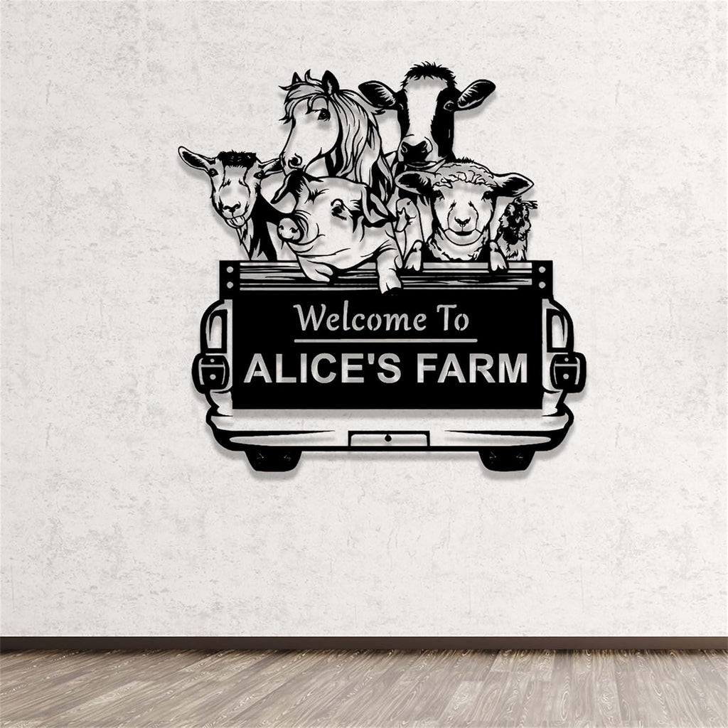 Farm Animals Metal Sign F38957