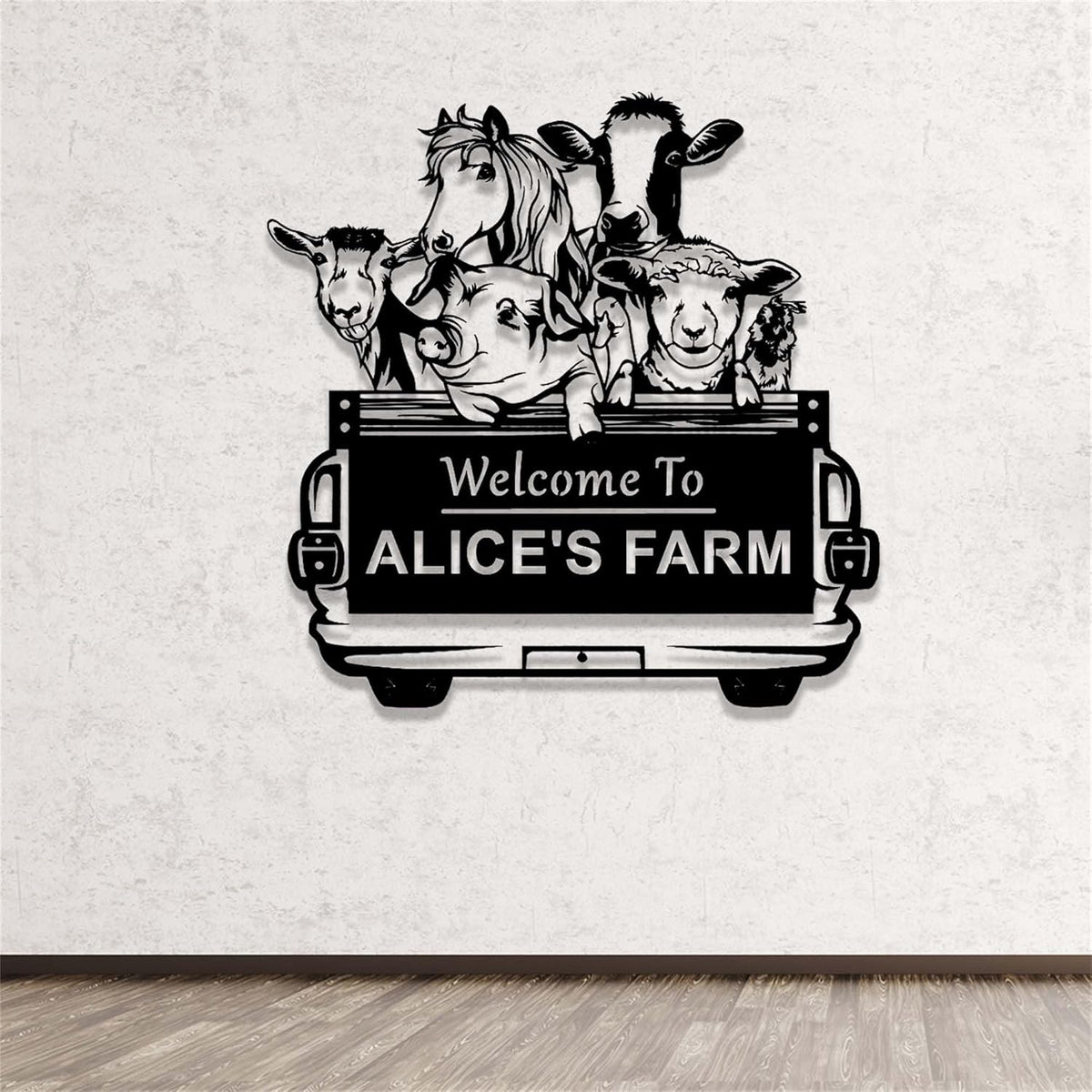 Farm Animals Metal Sign F38957
