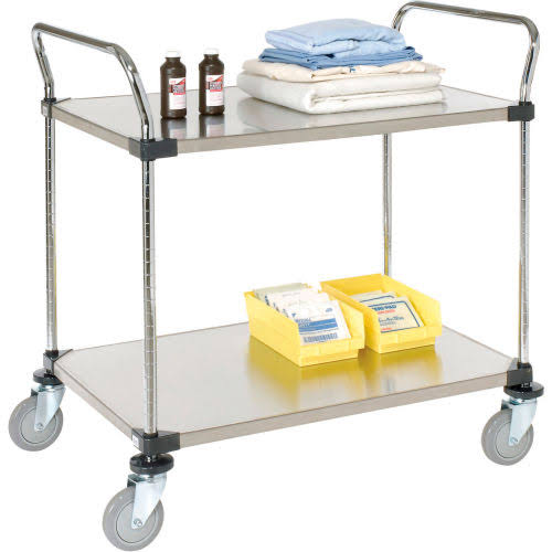 Stainless Steel Utility Cart 2 Shelves Q74576
