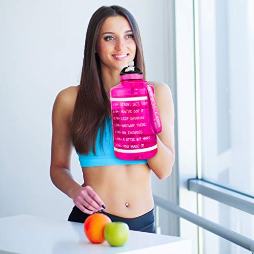 64 oz BPA Free Reusable Water Bottle with Straw and Handle M1725