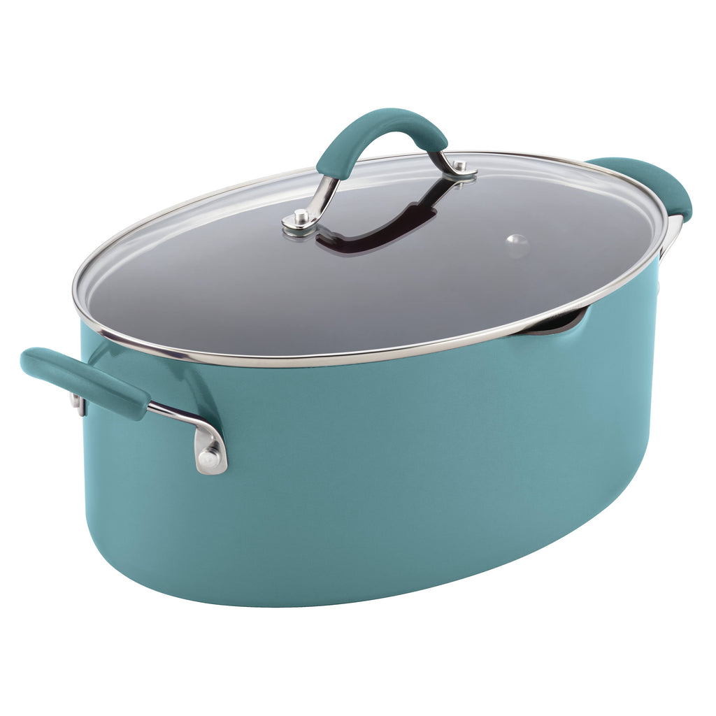 8-Quart Nonstick Covered Pasta Pot with Pour Spout Q505218
