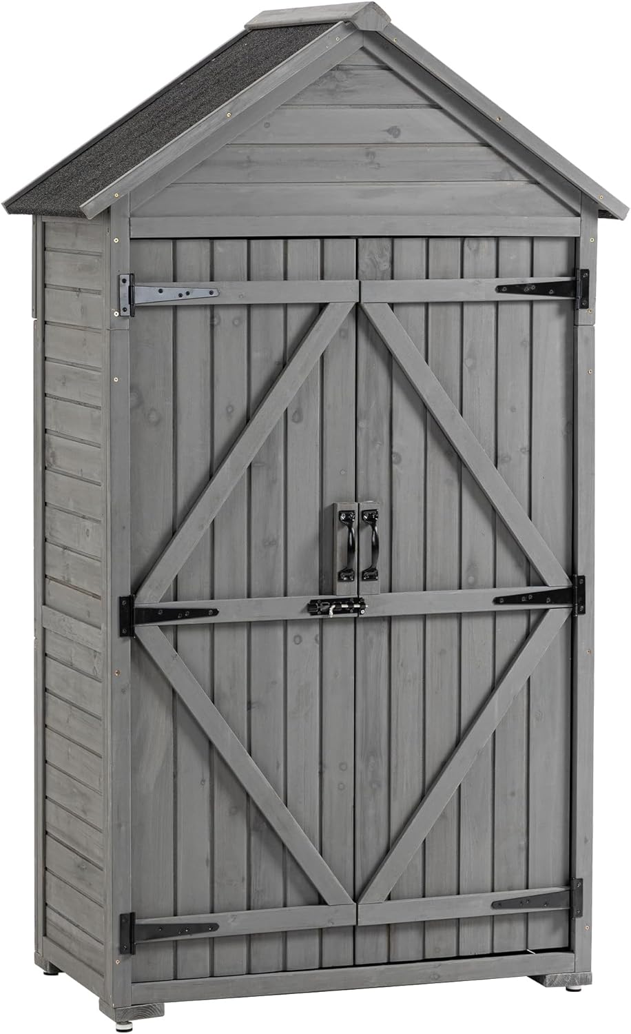 Outdoor Wooden Storage Shed with Lockable Door P2736