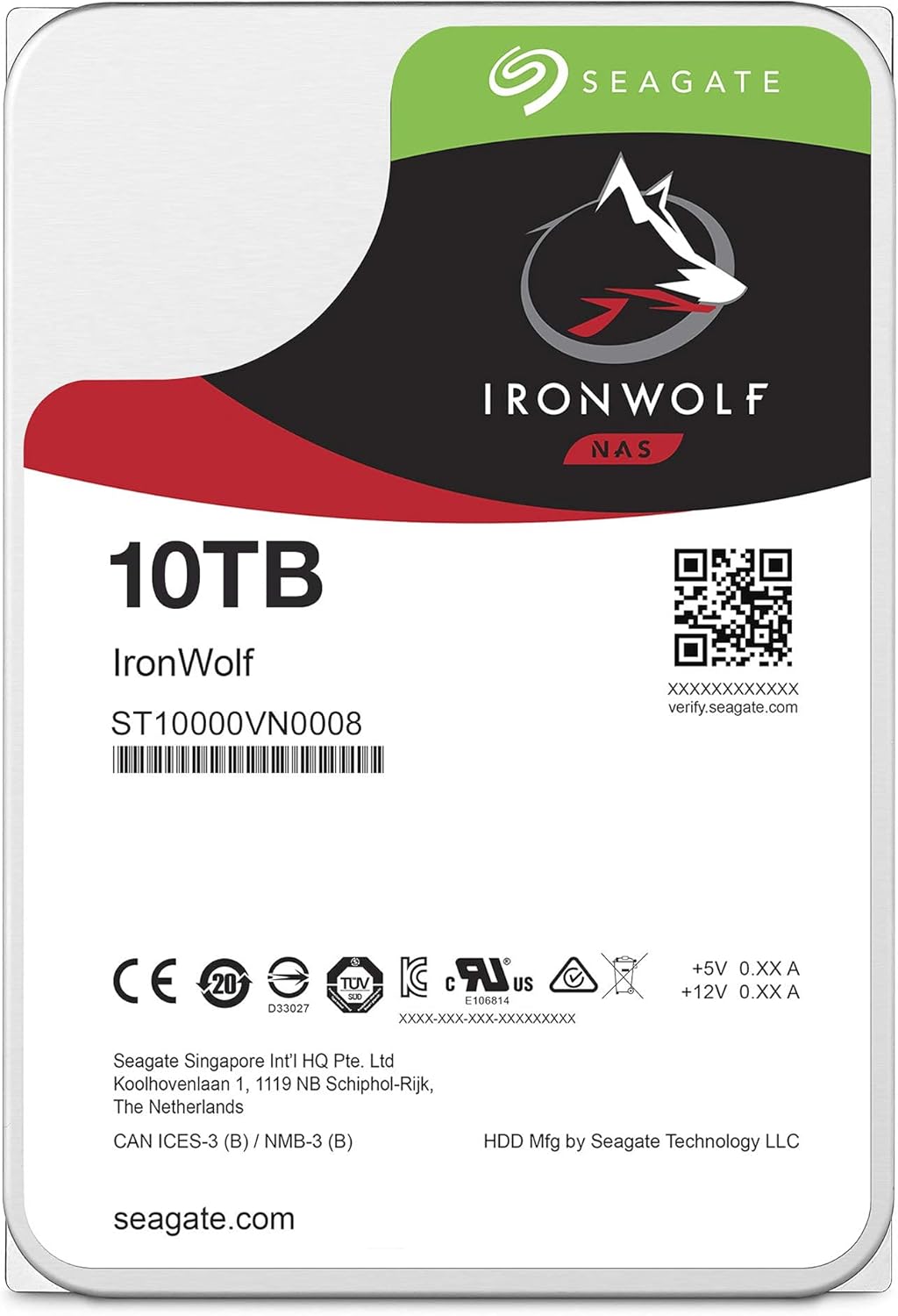 10TB NAS Internal Hard Drive HDD CMR 3.5 Inch SATA 6Gb/s 7200 RPM 256MB Cache Y580877