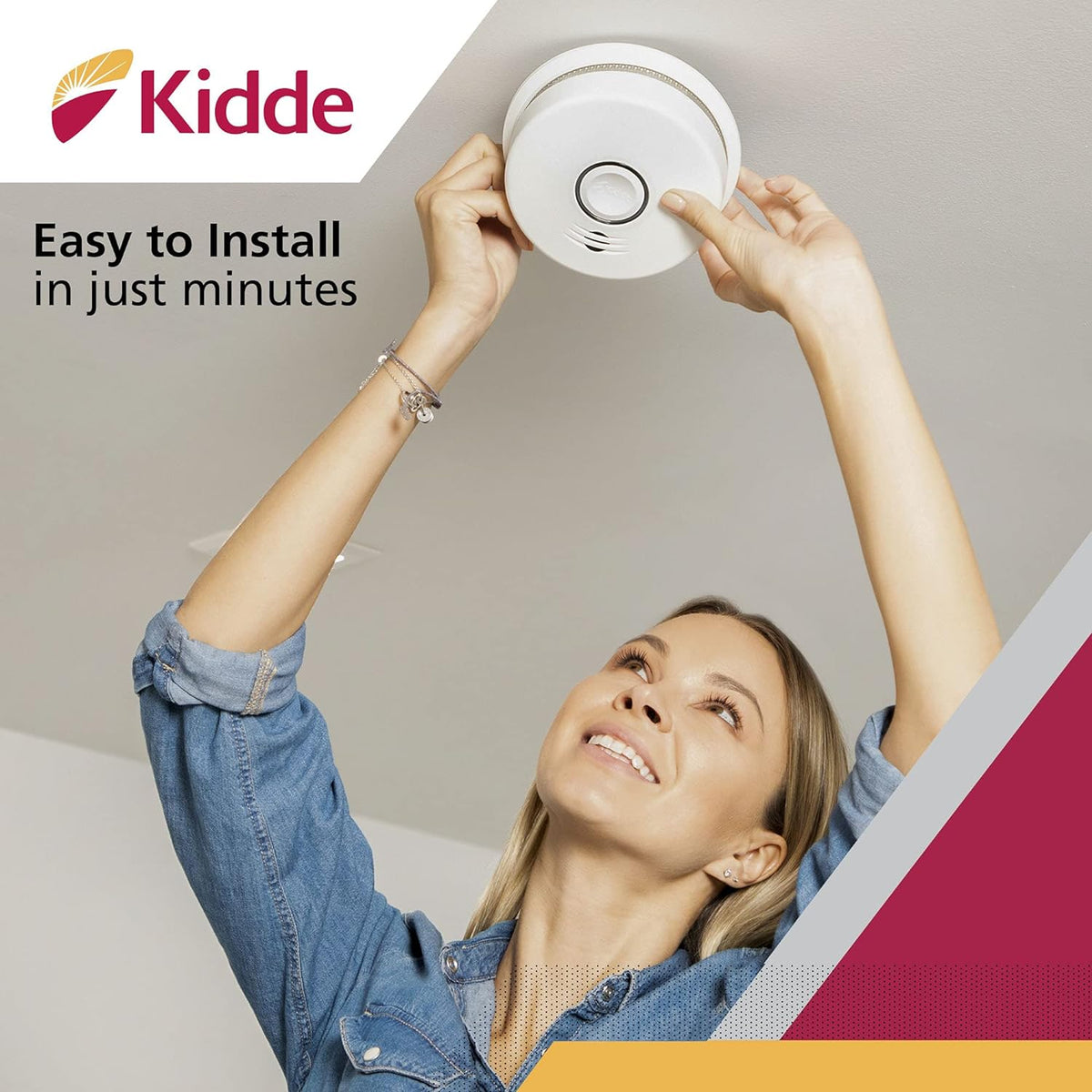 Hardwired Smoke & Carbon Monoxide Detector with Voice Alert E334501