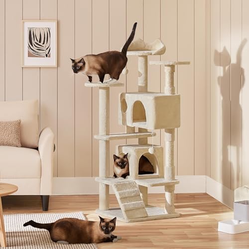 54in Cat Tree Tower Condo Furniture Scratch Post O479217