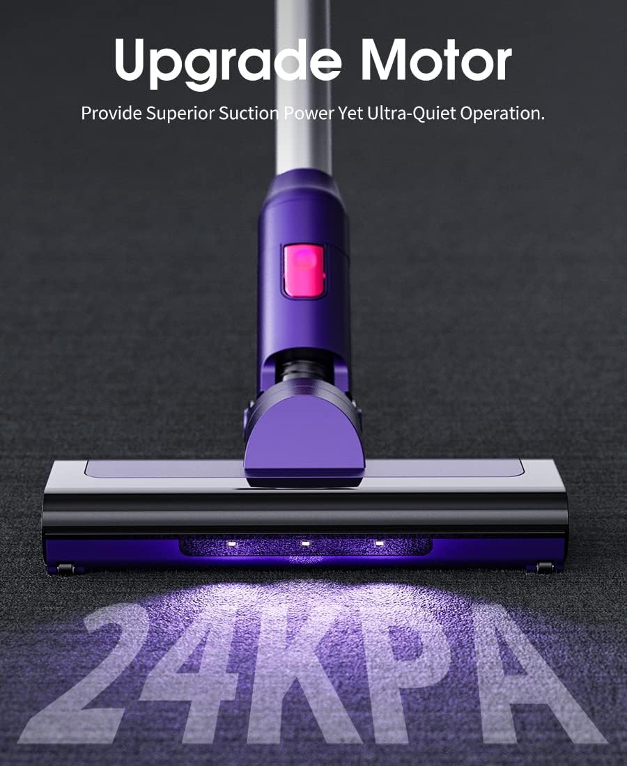Cordless Vacuum Cleaner 24Kpa 40 min 250W Purple K965