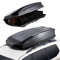 Black 22 Cubic Feet ABS Hard Shell Roof Box with Dual-Sided Opening D575218