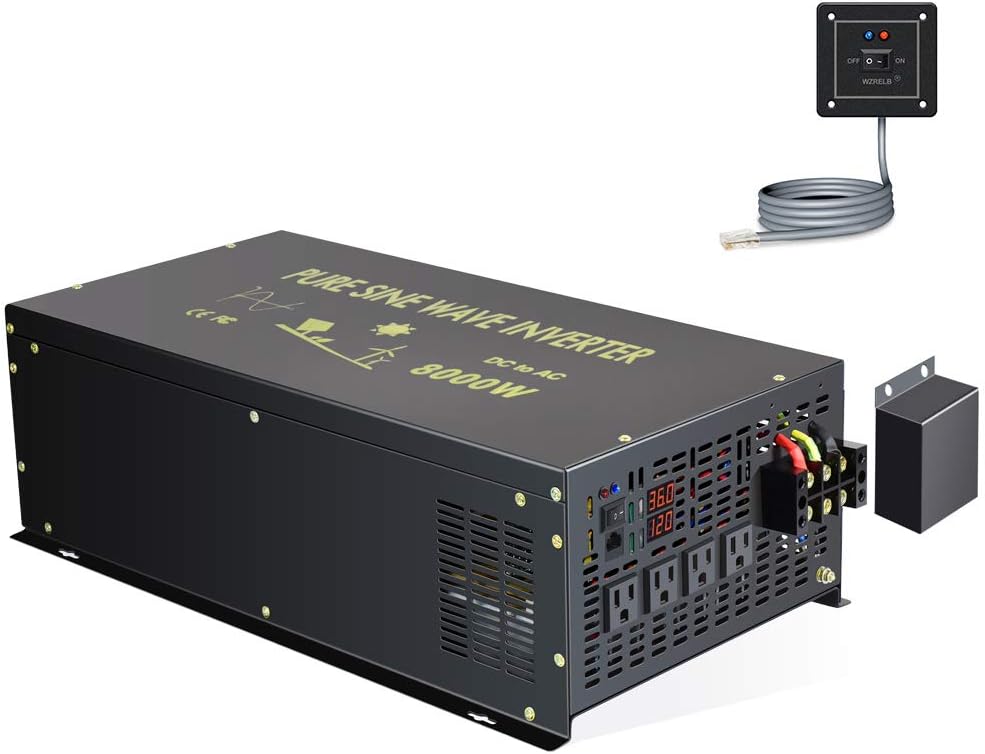 8000W Pure Sine Wave Power Inverter DC 36V to AC 120V S1327