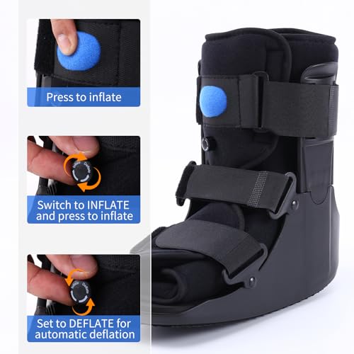 Black Medium Inflatable Walking Boot P158
