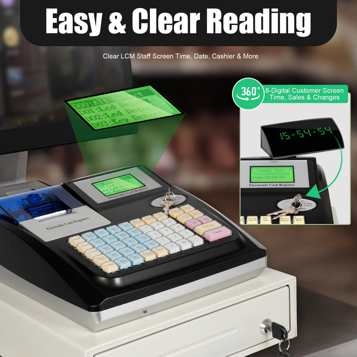 48 Keys Electronic Cash Register H6315