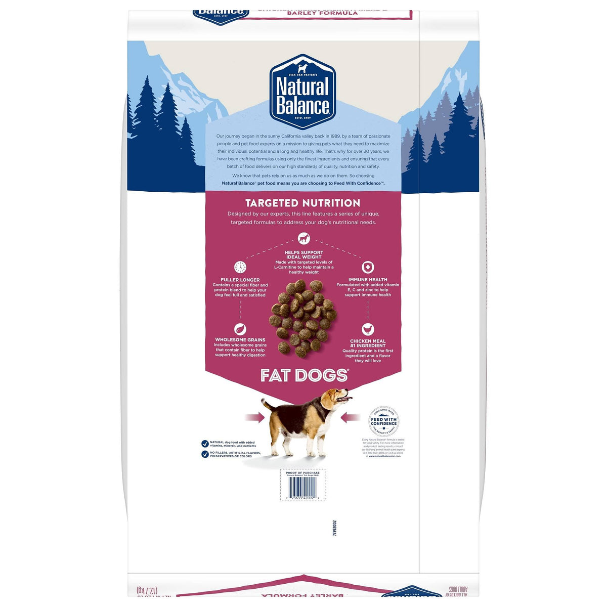 28 lb Chicken Meal Salmon Meal Barley Formula Dog Food G306