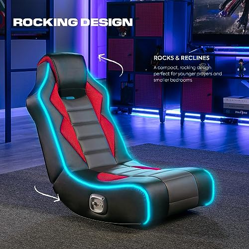 Foldable Bluetooth Audio Floor Chair with Headrest Mounted Speakers A5284