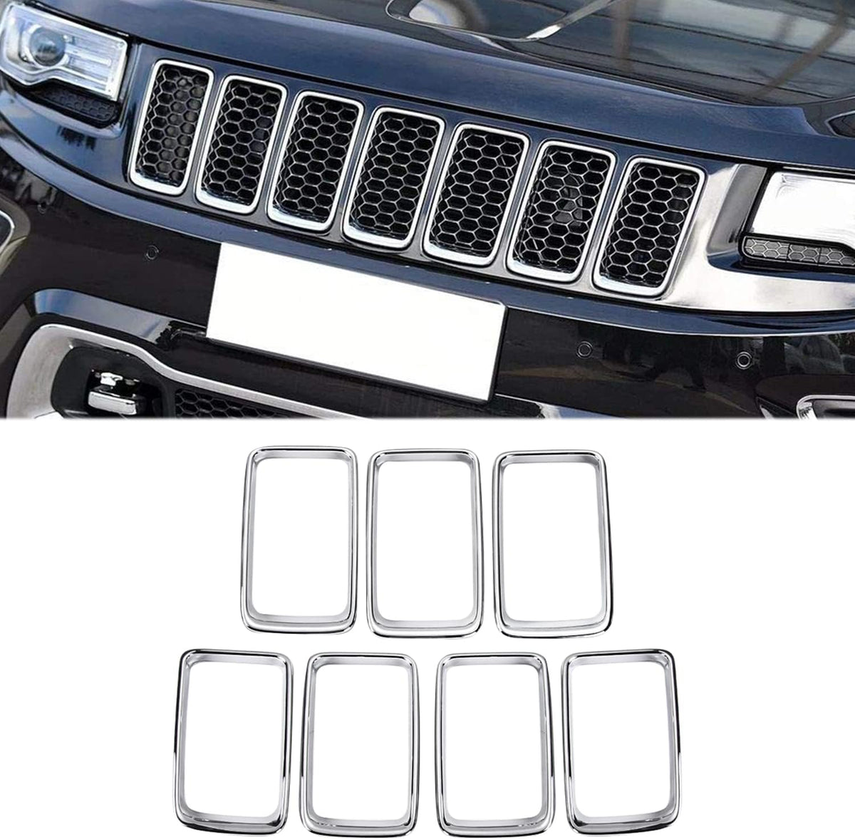 Black Clip-on Grille Inserts Trim Kit O4750