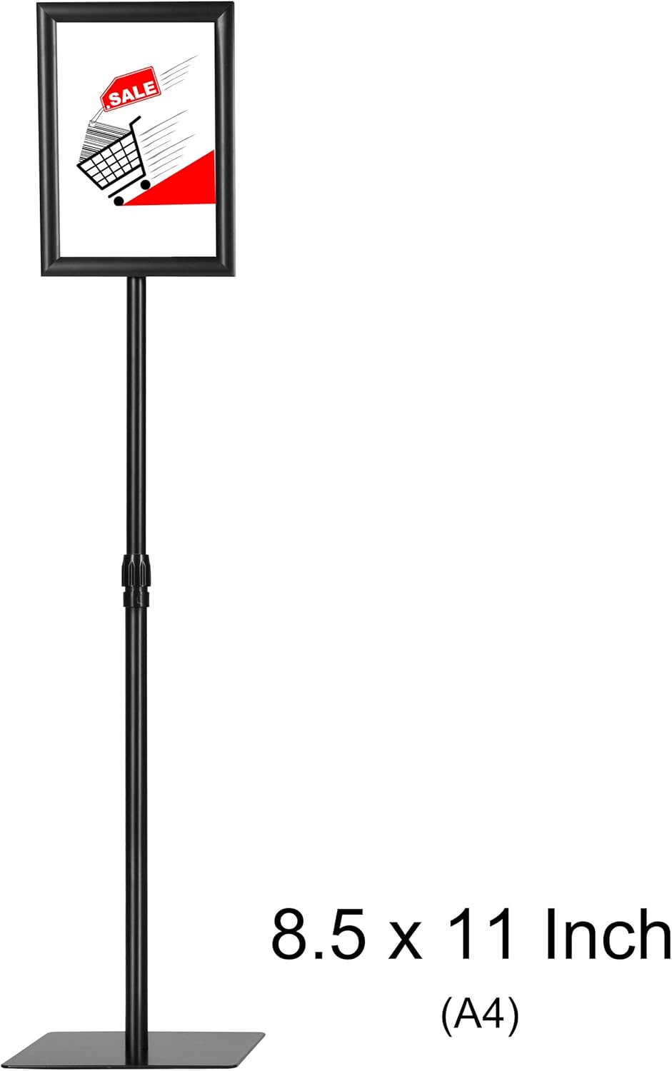 Adjustable Aluminum Sign Holder 8.5 x 11 Inch Pack of 2 J426