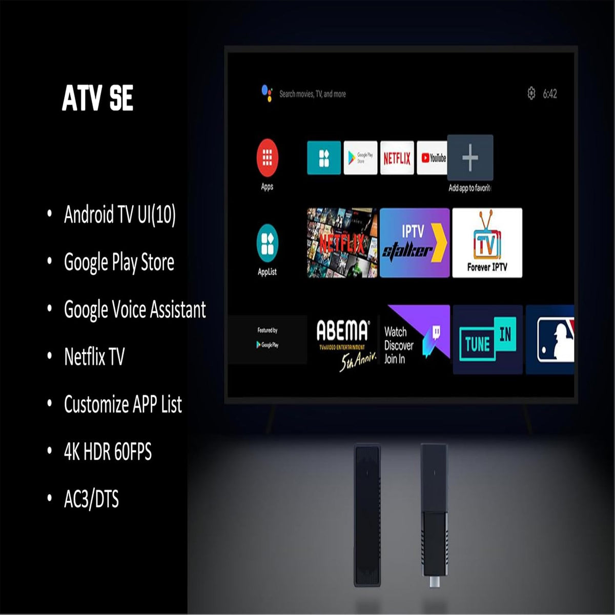4K Smart TV Stick with Voice Remote Control L893