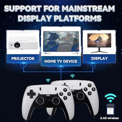 Retro Game Console with 40000+ Games, 4K HDMI, Dual 2.4Ghz Wireless Controllers (128G) U748