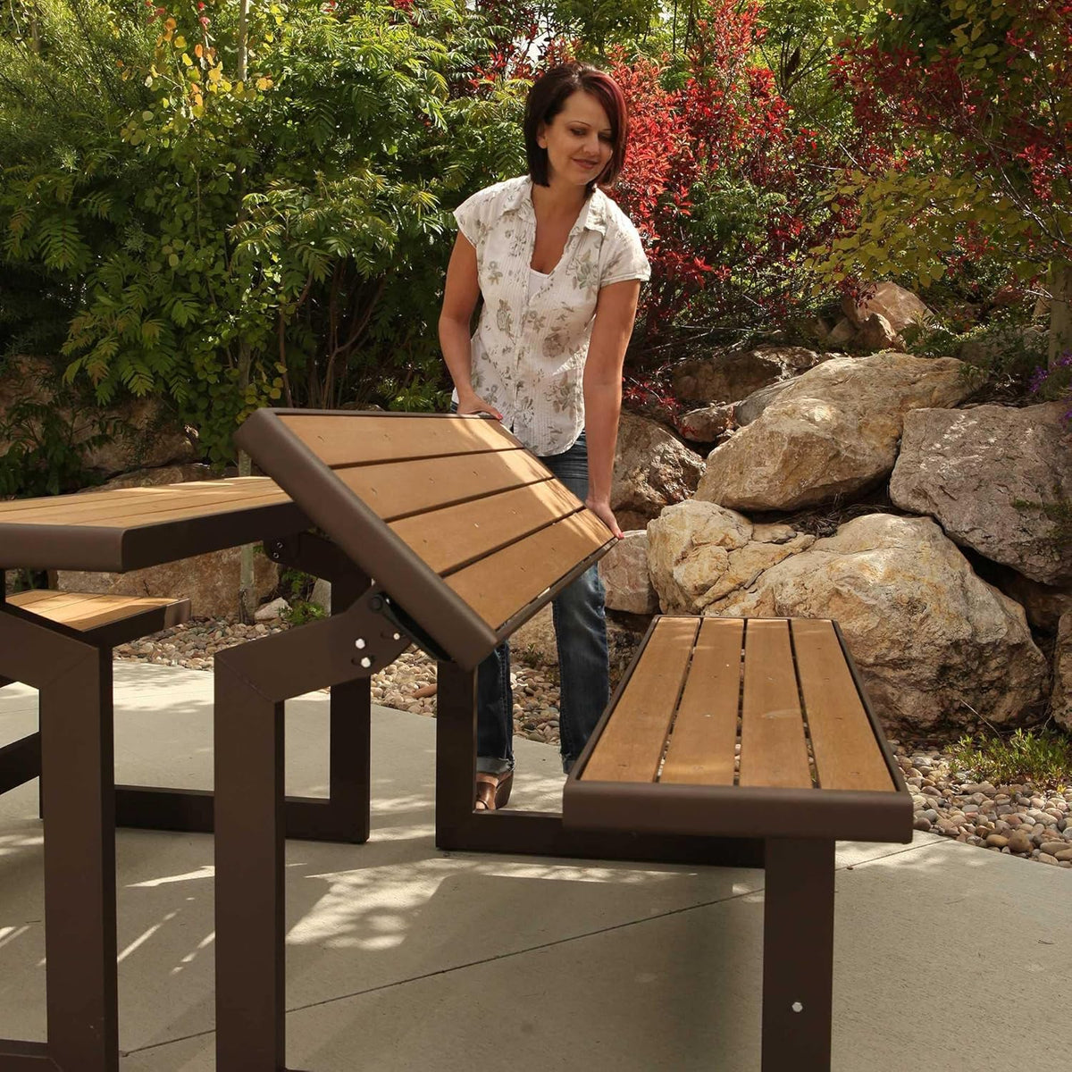 Convertible Bench Table Bundle with 2 Benches L3002