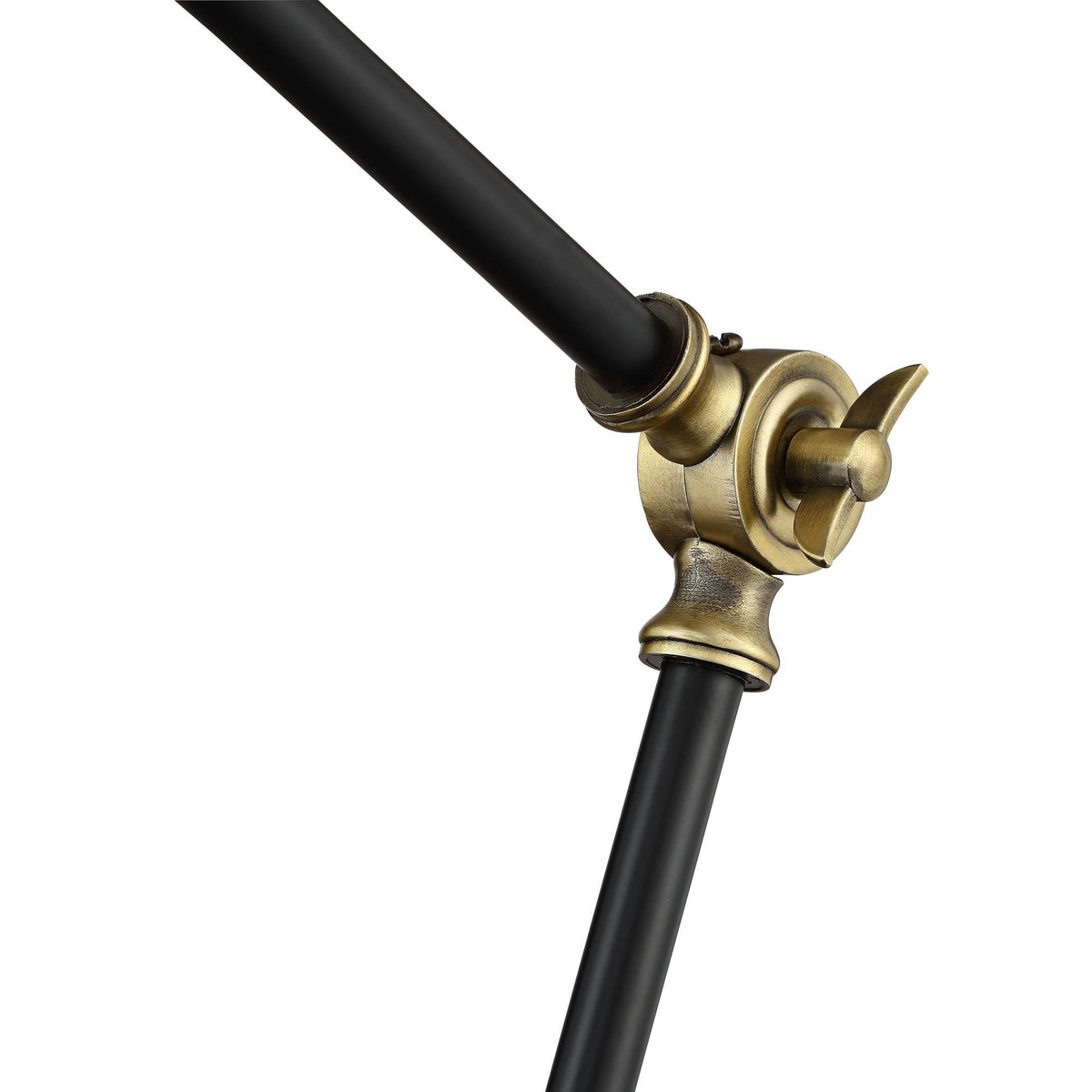 Modern Industrial Desk Table Lamp with USB Charging Port Adjustable Black Antique Brass L670188