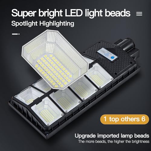80000LM Dusk to Dawn Solar LED Flood Light with Motion Sensor and Remote Control S227