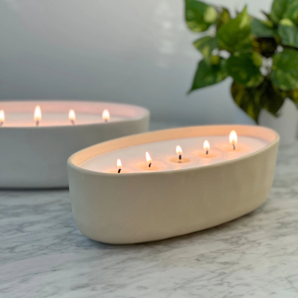 40.5oz Red Lava & Citrus Scented 5-Wick Oversized Candle D442