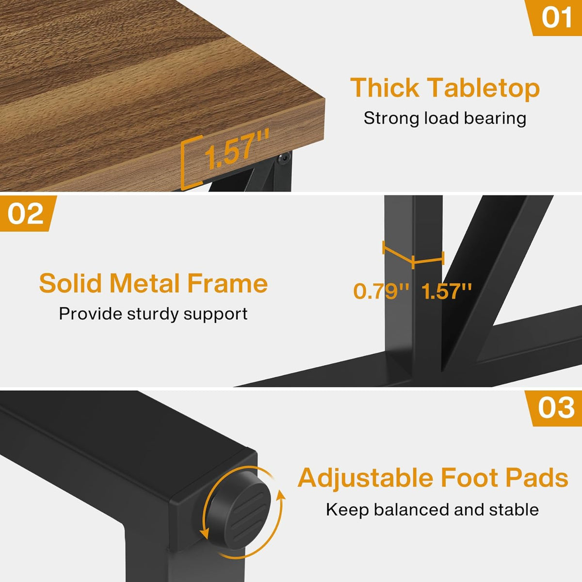 78.7 Inches Extra Long Double Wood Desk T35161