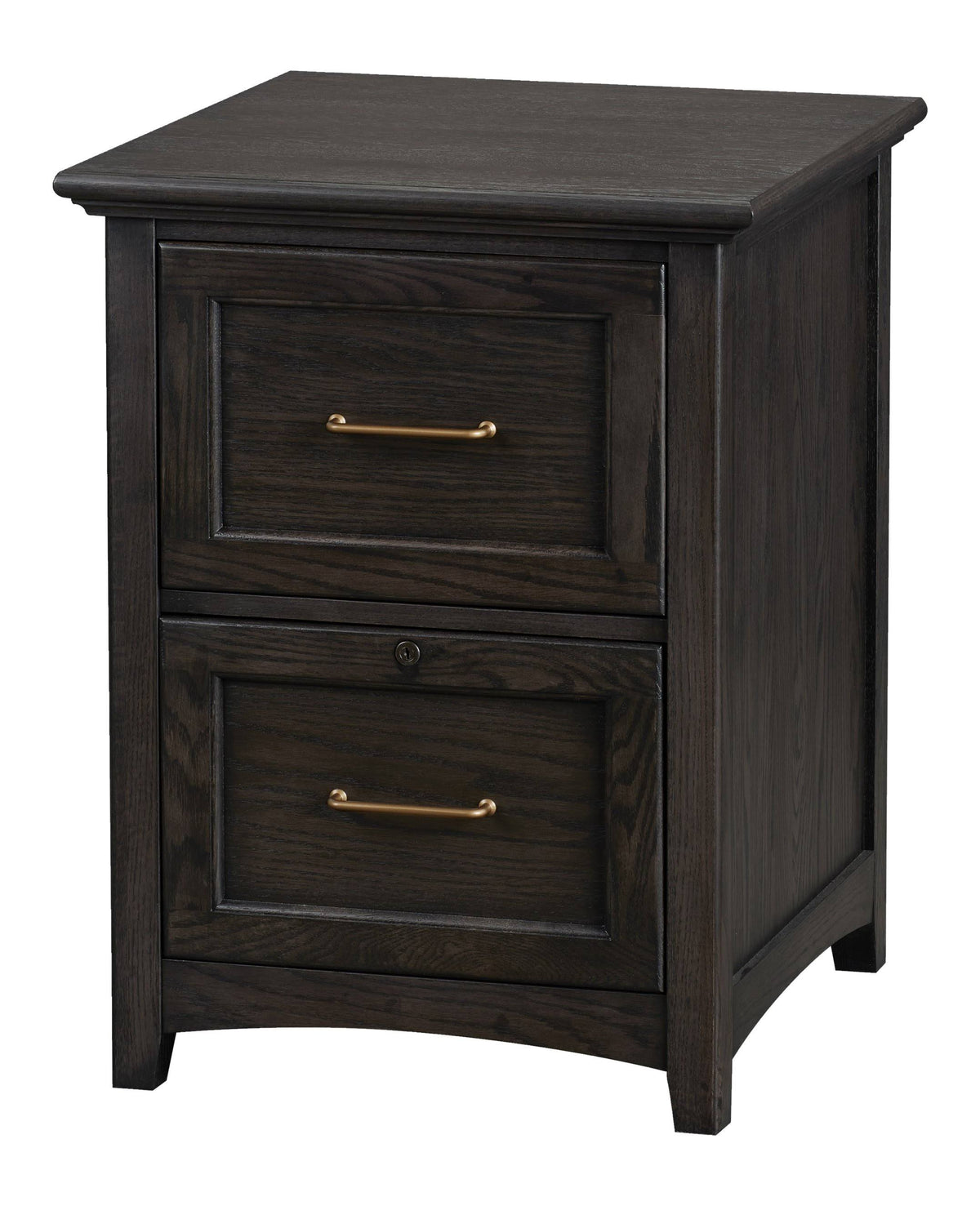Charcoal Two Drawer Oak Wood File Cabinet O530415