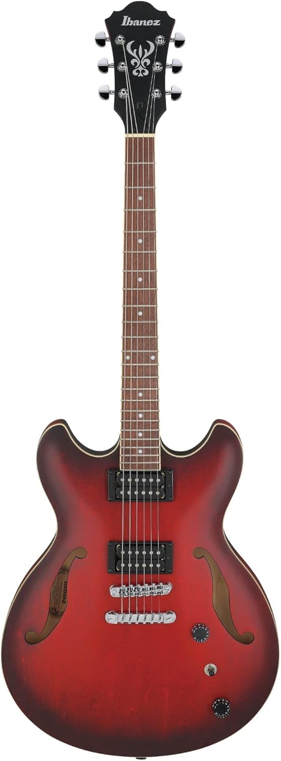 Sunburst Red Semi-Hollow Electric Guitar O6650