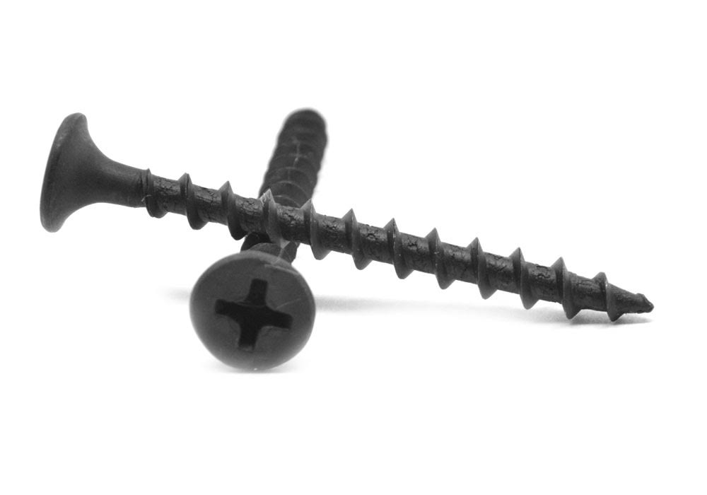 #6-9 x 1 1/4x22 Coarse Thread Drywall Screw Phillips Bugle Head Black Phosphate W3645