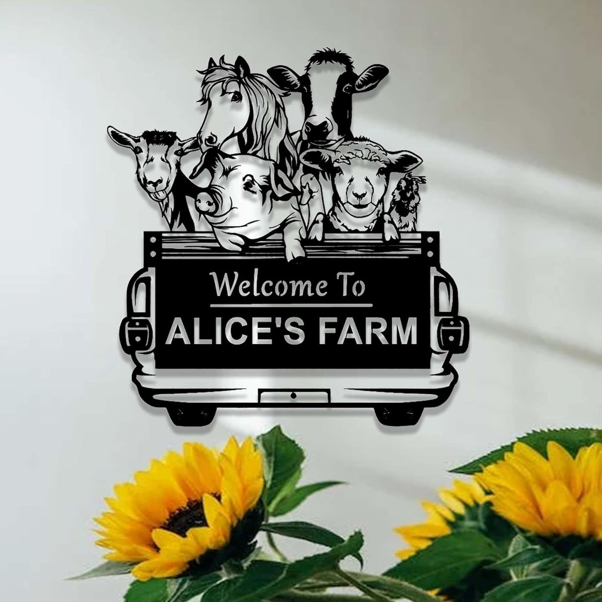 Farm Animals Metal Sign F38957