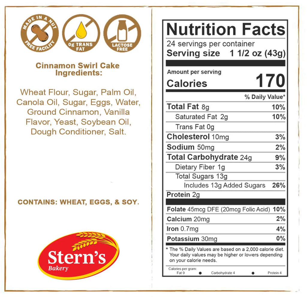 Cinnamon Buns Breakfast Pastry 18 Cookies Individually Wrapped 36 oz I338